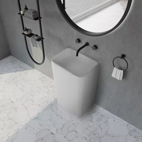 Раковина отдельностоящая ABBER Stein AS2505-H белая матовая, изображение 2