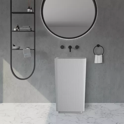 Раковина отдельностоящая ABBER Stein AS2505-H белая матовая, изображение 3