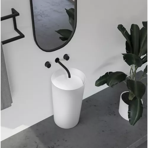 Раковина отдельностоящая ABBER Stein AS2506 белая матовая, изображение 2