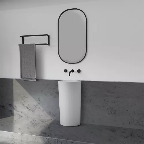 Раковина отдельностоящая ABBER Stein AS2506 белая матовая, изображение 3