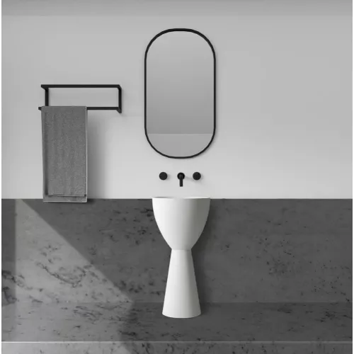 Раковина отдельностоящая ABBER Stein AS2507 белая матовая, изображение 2