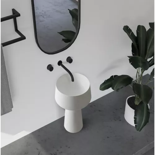 Раковина отдельностоящая ABBER Stein AS2508 белая матовая, изображение 3