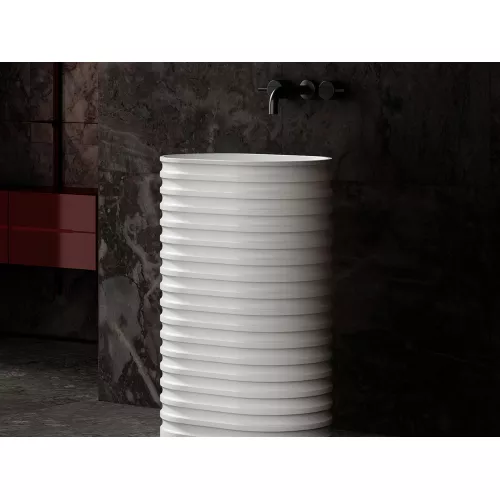 Раковина отдельностоящая ABBER Stein AS2550 белая матовая, изображение 2