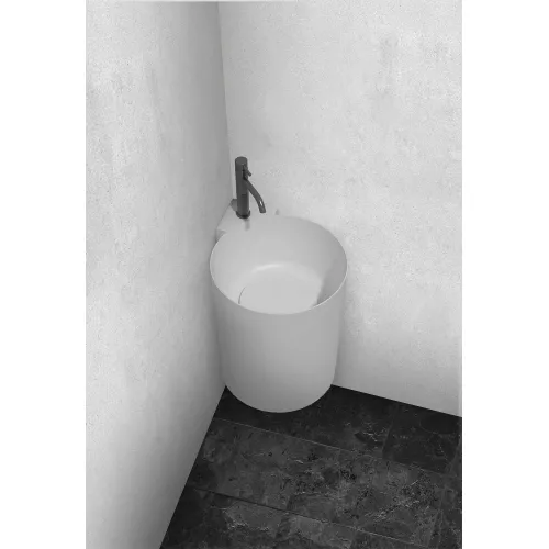 Раковина подвесная ABBER Stein AS2625 белая матовая, изображение 2