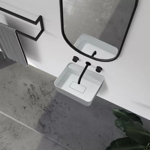 Раковина подвесная ABBER Stein AS2626 белая матовая, изображение 4