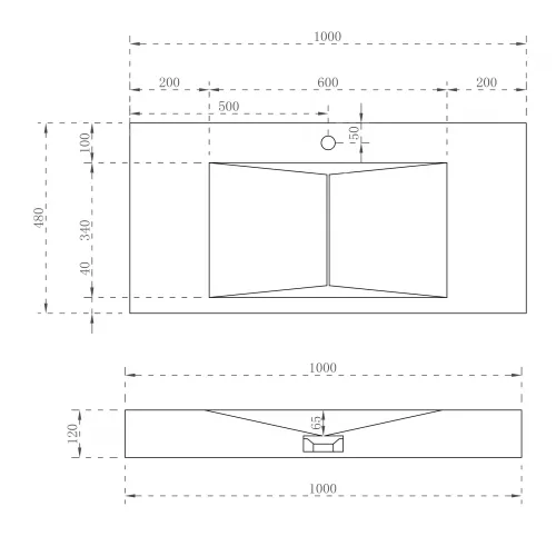 Раковина подвесная ABBER Stein AS2641 белая матовая, изображение 4