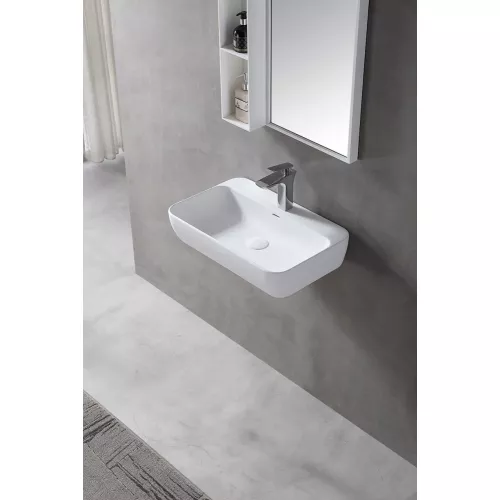 Раковина подвесная ABBER Stein AS2654 белая матовая, изображение 2