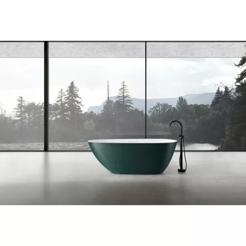 Ванна из искусственного камня ABBER Dortmund 170х75 темно-зеленая матовая, Выбрать цвет: Зеленый, изображение 2