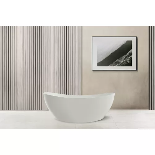 Ванна из искусственного камня ABBER Stein AS9615 белая матовая, Выбрать размер: 163х85, изображение 2