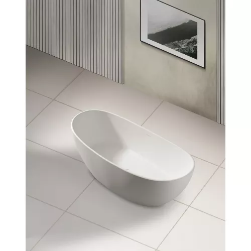 Ванна из искусственного камня ABBER Stein AS9615 белая матовая, Выбрать размер: 163х85, изображение 3