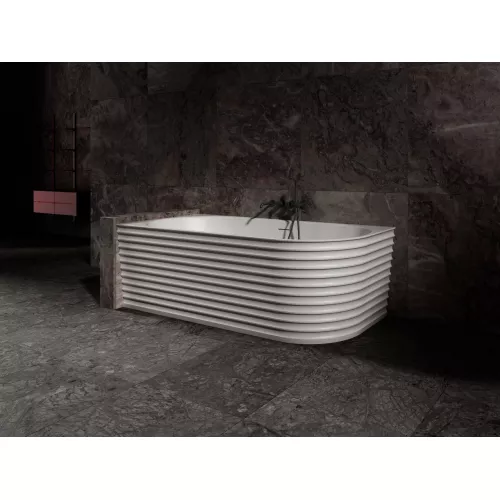 Ванна из искусственного камня ABBER Stein 170х80 L белая матовая, Ориентация: Левая, изображение 8