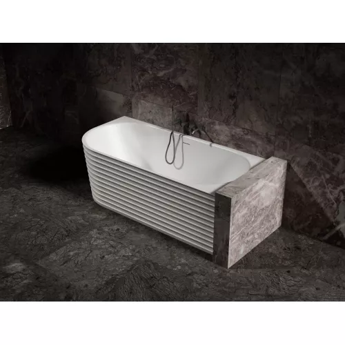Ванна из искусственного камня ABBER Stein 170х80 L/R белая матовая, Ориентация: Правая, изображение 3