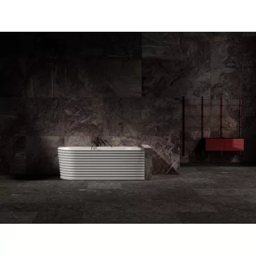 Ванна из искусственного камня ABBER Stein 170х80 L/R белая матовая, Ориентация: Правая, изображение 5