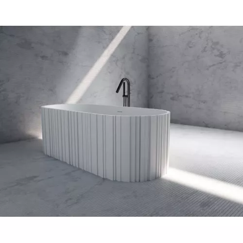 Ванна из искусственного камня ABBER Stein 170х75 белая матовая, изображение 2