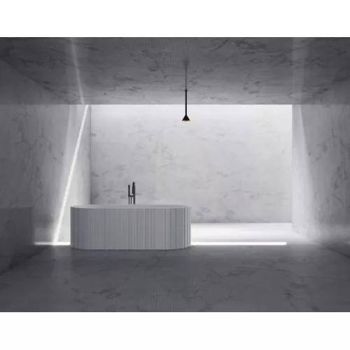 Ванна из искусственного камня ABBER Stein 170х75 белая матовая, изображение 3