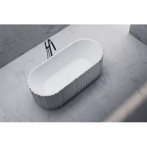 Ванна из искусственного камня ABBER Stein 170х75 белая матовая, изображение 4