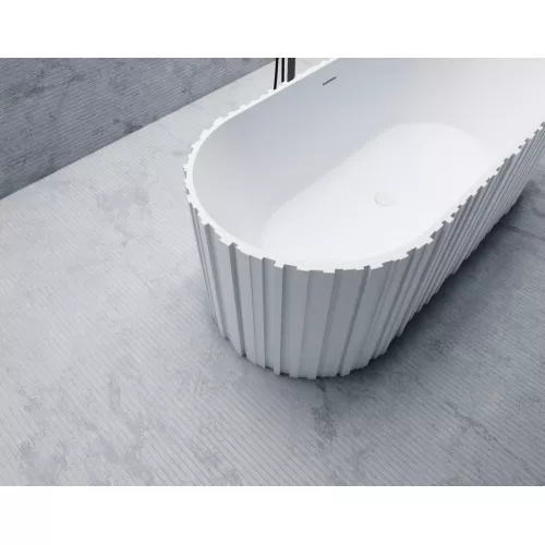 Ванна из искусственного камня ABBER Stein 170х75 белая матовая, изображение 5