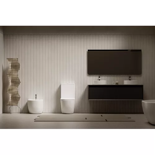 Биде ABBER Bequem AC1152 приставное белое, изображение 3