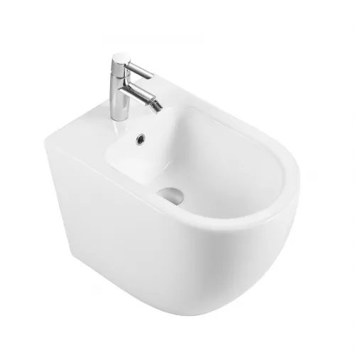 Биде ABBER Bequem AC1152 приставное белое, изображение 5