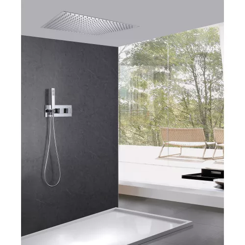 Душевая система ABBER Daheim AF8255 скрытого монтажа без излива, термостат, хром, Выбрать цвет: Хром, изображение 2