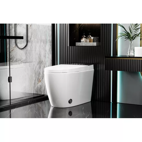 Электронный унитаз-биде ABBER Bequem AC1116S приставной белый, изображение 3