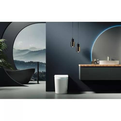 Электронный унитаз-биде ABBER Bequem AC1117S приставной белый, изображение 3