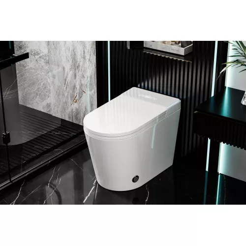 Электронный унитаз-биде ABBER Bequem AC1117S приставной белый, изображение 5