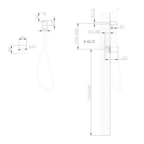Смеситель ABBER Rund AF8725 с гигиеническим душем, хром, Выбрать цвет: Хром, изображение 4
