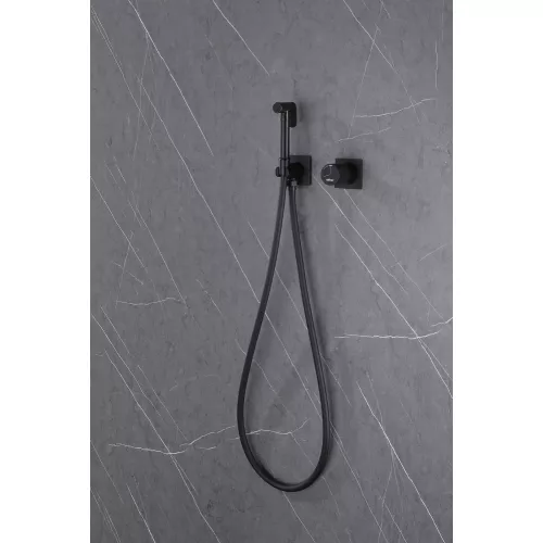 Смеситель ABBER Rund AF8725B с гигиеническим душем, черный матовый, Выбрать цвет: Чёрный, изображение 2