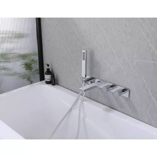 Смеситель ABBER Rund AF8730 для ванны скрытого монтажа, хром, Выбрать цвет: Хром, изображение 2