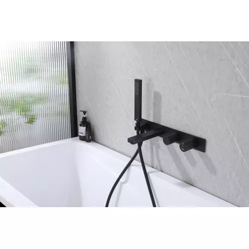 Смеситель ABBER Rund AF8730B для ванны скрытого монтажа, черный матовый, Выбрать цвет: Чёрный, изображение 3