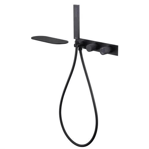 Смеситель ABBER Rund AF8731B для ванны скрытого монтажа, черный матовый, Выбрать цвет: Чёрный, изображение 2