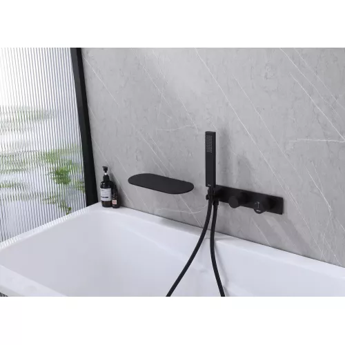 Смеситель ABBER Rund AF8731B для ванны скрытого монтажа, черный матовый, Выбрать цвет: Чёрный, изображение 3