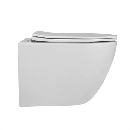 Унитаз ABBER Bequem AC1100MW подвесной белый матовый, безободковый, Выбрать цвет: Белый матовый, изображение 5