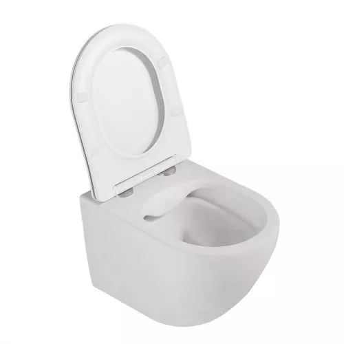 Унитаз ABBER Bequem AC1100MW подвесной белый матовый, безободковый, Выбрать цвет: Белый матовый, изображение 7