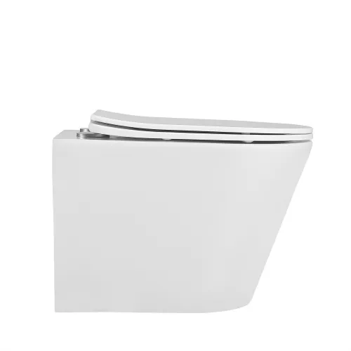 Унитаз ABBER Bequem AC1102MW подвесной белый матовый, безободковый, Выбрать цвет: Белый матовый, изображение 2