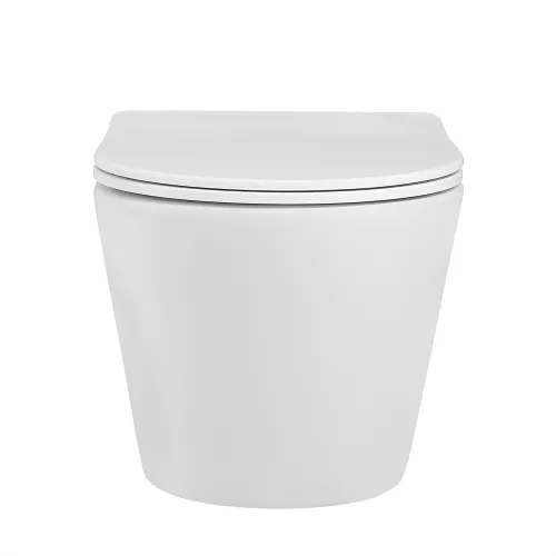 Унитаз ABBER Bequem AC1102MW подвесной белый матовый, безободковый, Выбрать цвет: Белый матовый, изображение 3