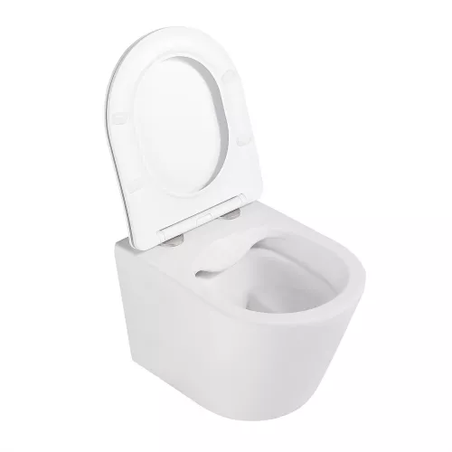 Унитаз ABBER Bequem AC1102MW подвесной белый матовый, безободковый, Выбрать цвет: Белый матовый, изображение 4