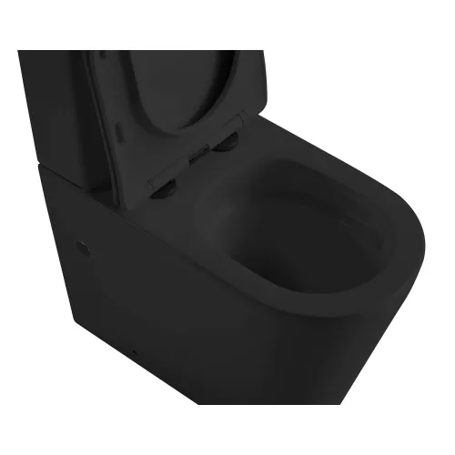 Унитаз ABBER Bequem AC1112TMB компакт черный матовый, безободковый, Выбрать цвет: Черный матовый, изображение 10
