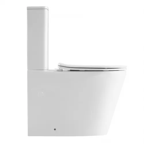 Унитаз ABBER Bequem AC1112TMW компакт белый матовый, безободковый, Выбрать цвет: Белый матовый, изображение 5