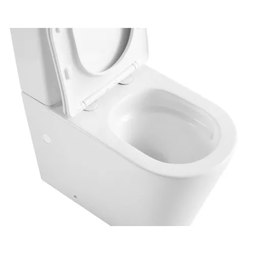 Унитаз ABBER Bequem AC1112TMW компакт белый матовый, безободковый, Выбрать цвет: Белый матовый, изображение 11