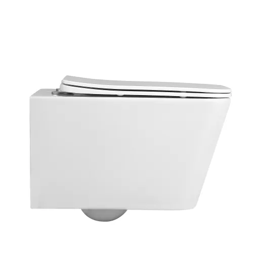 Унитаз ABBER Rechteck AC1201MW подвесной белый матовый, безободковый, Выбрать цвет: Белый матовый, изображение 6