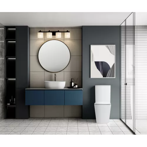 Унитаз ABBER Rechteck AC1210TMW компакт белый матовый, безободковый, смыв торнадо, Выбрать цвет: Белый матовый, изображение 2