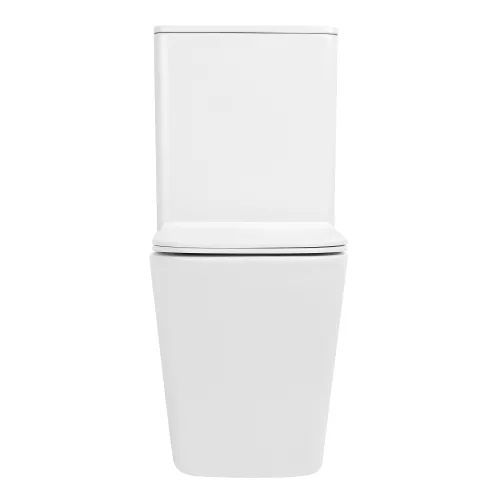 Унитаз ABBER Rechteck AC1210TMW компакт белый матовый, безободковый, смыв торнадо, Выбрать цвет: Белый матовый, изображение 6