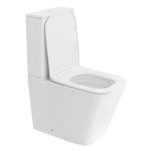 Унитаз ABBER Rechteck AC1210TMW компакт белый матовый, безободковый, смыв торнадо, Выбрать цвет: Белый матовый, изображение 7