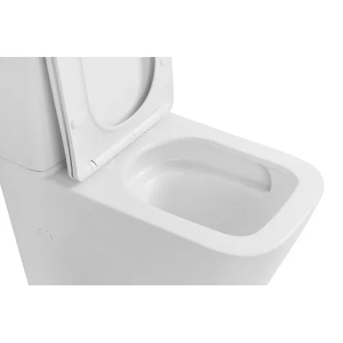 Унитаз ABBER Rechteck AC1210TMW компакт белый матовый, безободковый, смыв торнадо, Выбрать цвет: Белый матовый, изображение 9