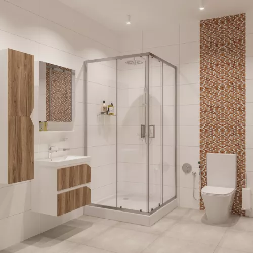 Душ. ограждение NG-6608-08/6609-08 квадрат, двери раздвижные, без поддона, Выбрать размер: 90x90