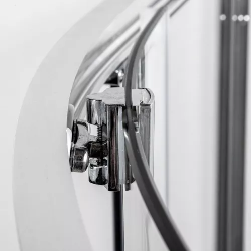 Душевое ограждение HC 80/90/100/120  DTO четверть круга, Цвет стекла: прозрачное, Цвет профиля: Хром, Выбрать размер: 80х80, изображение 5