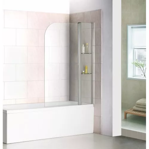 Шторка для ванны Good Door SCREEN H/H-HT-CH/CB  80*140, Внешний вид: хром, без ручки, изображение 3