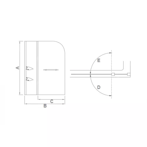 Шторка для ванны Good Door SCREEN R/R-HT-80-C-CH  80*140, Комплектация: ручка, изображение 6